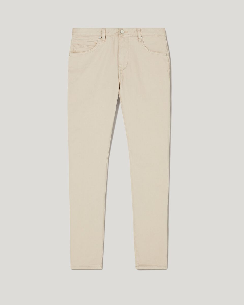 Mens Beige Slim Stretch Denim Jean